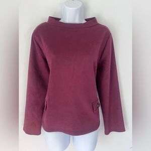 Ann Taylor mock neck faux suede top, Size L. EUC, so soft!